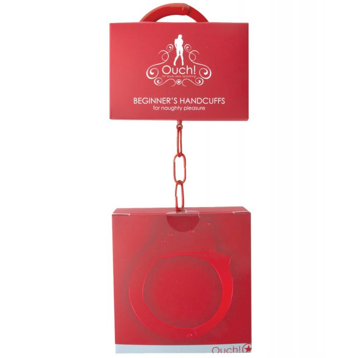 Shots Ouch Beginner's Handcuffs - Red