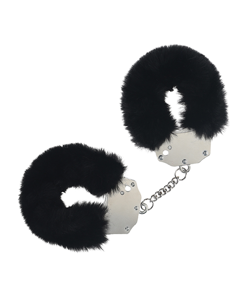 Shots Ouch! Heavy-duty Fluffy Handcuffs - Black 