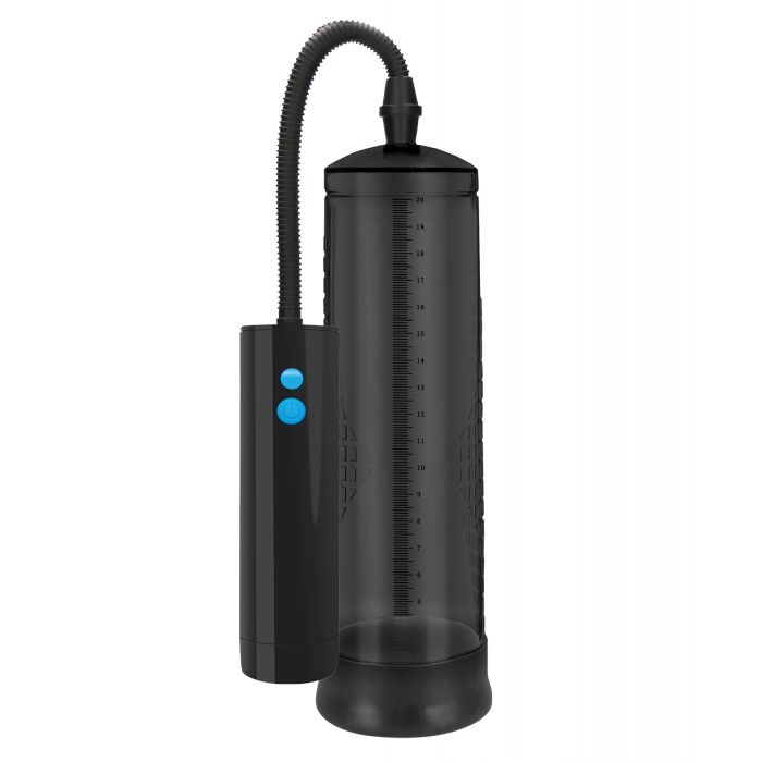 Shots Pumped Rechargeable Extreme Power Pump w/Free Silicone Cock Ring - Black
