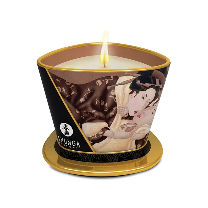 Shunga Massage Candle Excitation - 5.7 oz Intoxicating Chocolate