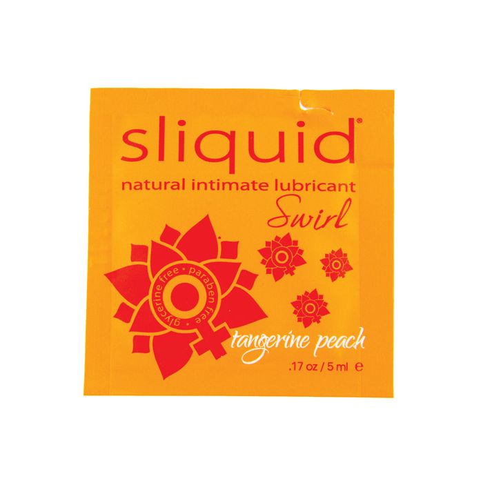 Sliquid Naturals Swirl Lubricant Pillow - .17 oz Peach