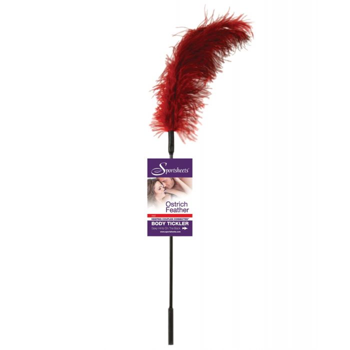 Sportsheets Body Tickler Ostrich Feather - Red