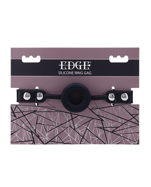 Edge Silicone Ring Gag - Black