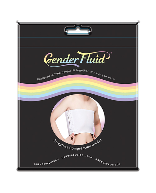 Gender Fluid Strapless Chest Compression Binder - XXL White 