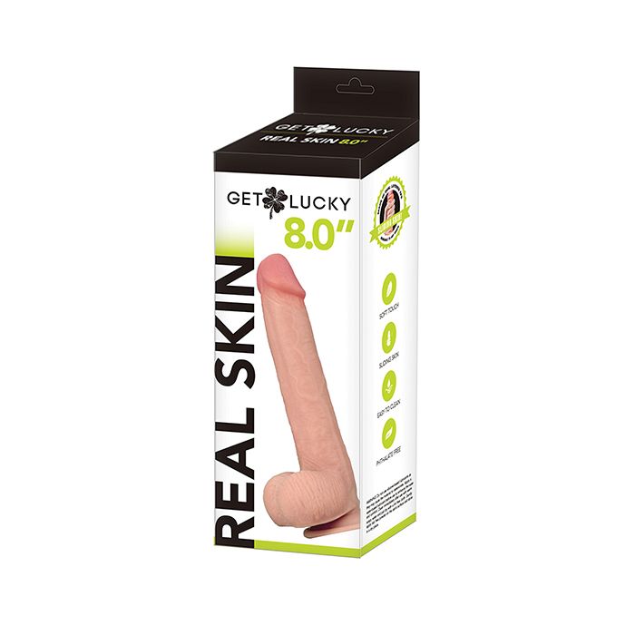 Get Lucky 8.0" Real Skin Series - Flesh