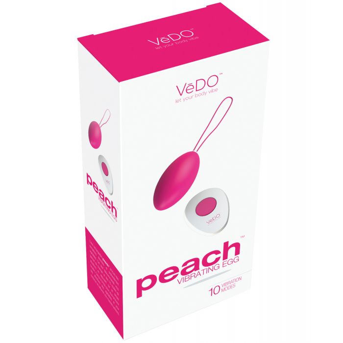 VeDO Peach Rechargeable Egg Vibe - Foxy Pink