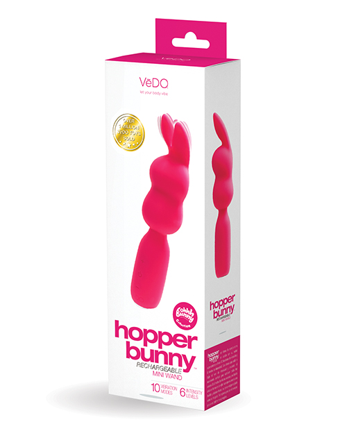VeDO Hopper Bunny Rechargeable Mini Wand - Pink 