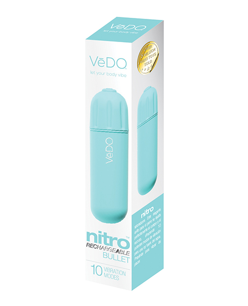 VeDO Nitro Rechargeable Bullet Vibe - Turquoise 