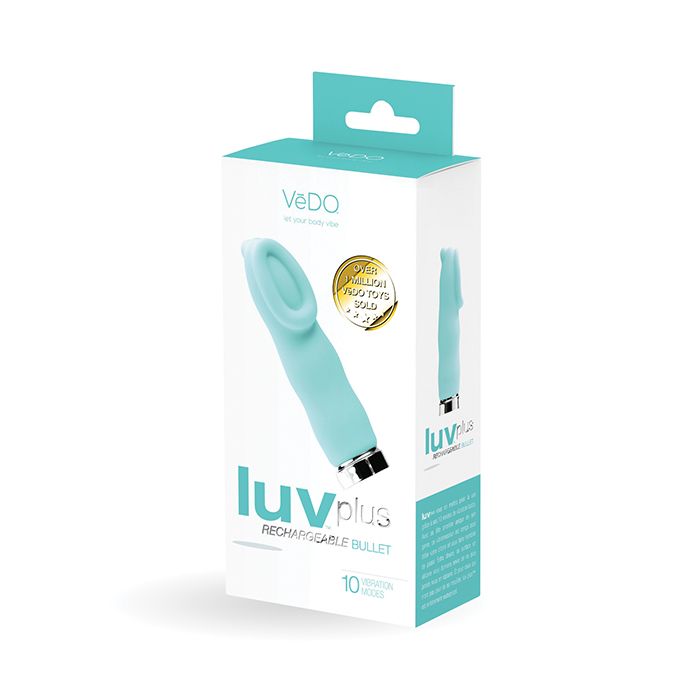 VeDO Luv Plus Rechargeable Vibe - Tease Me Turquoise