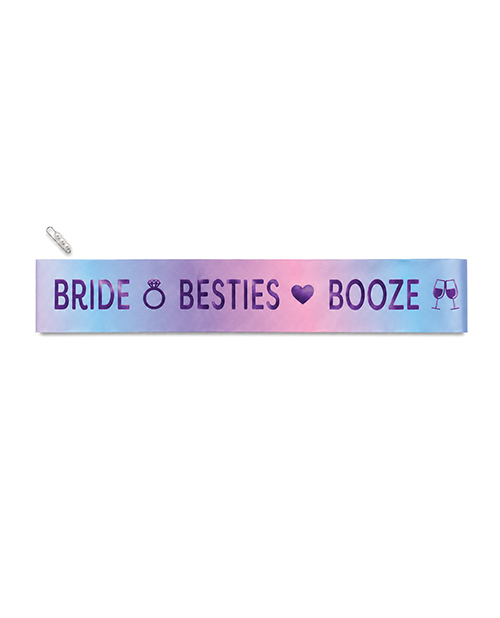 Wood Rocket Bride Besties Booze Sash