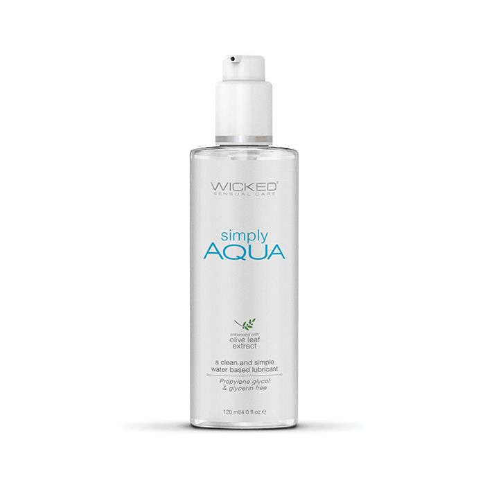 Wicked Sensual Care Simply Aqua Waterbased Lubricant - 4 oz