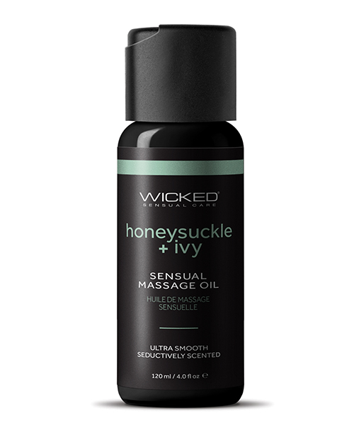 Wicked Sensual Care Honeysuckle and Ivy Massage Oil - 4 oz Bottle