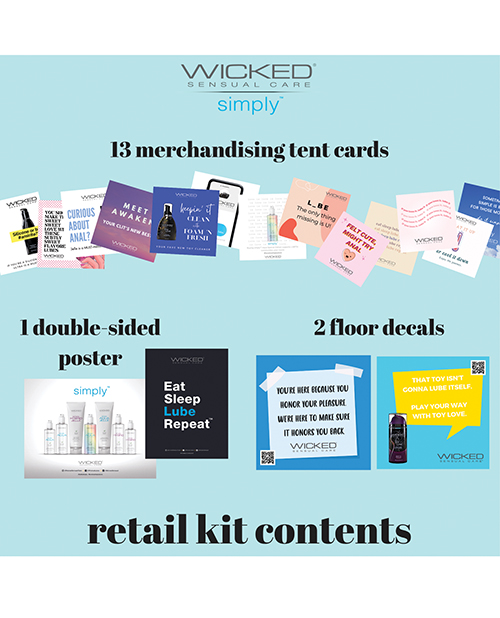 PROMO Wicked Sensual Care Merchandising Kit - Tent Cards, Poster, Floor Decals