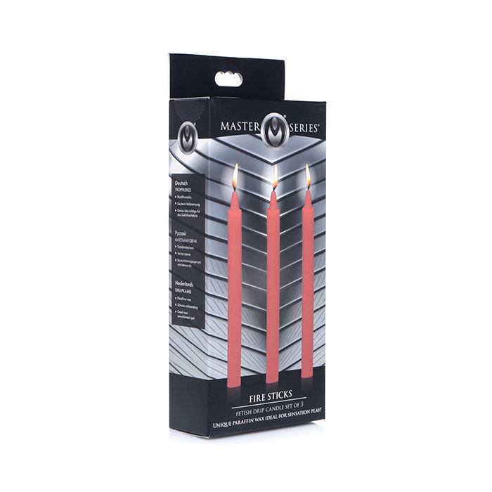 NO ETA Master Series Fetish Drip Candles - Fire Sticks Set of 3