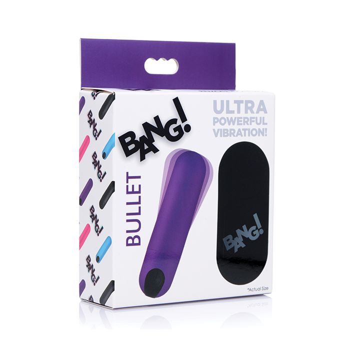 Bang! Vibrating Bullet w/Remote Control - Purple