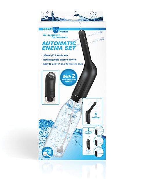 Automatic Travel Enema Set w/2 Nozzles - 350 ml 