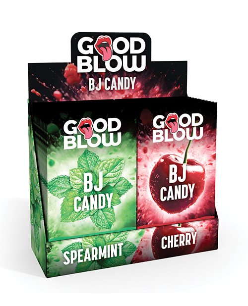 Good Blow Bj Candy Display - Display of 24 Spearmint/Cherry 