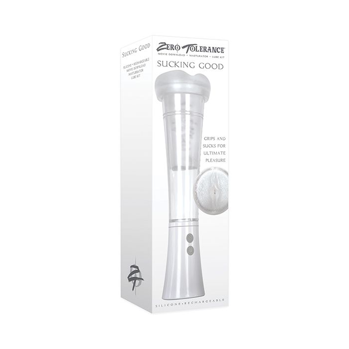 Zero Tolerance Sucking Good Rechargeable Vibrating Pump - White/Clear