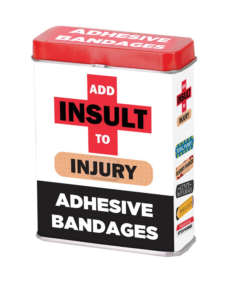 Add Insult to Injury Bandages w/Assorted Sayings - Box of 25 