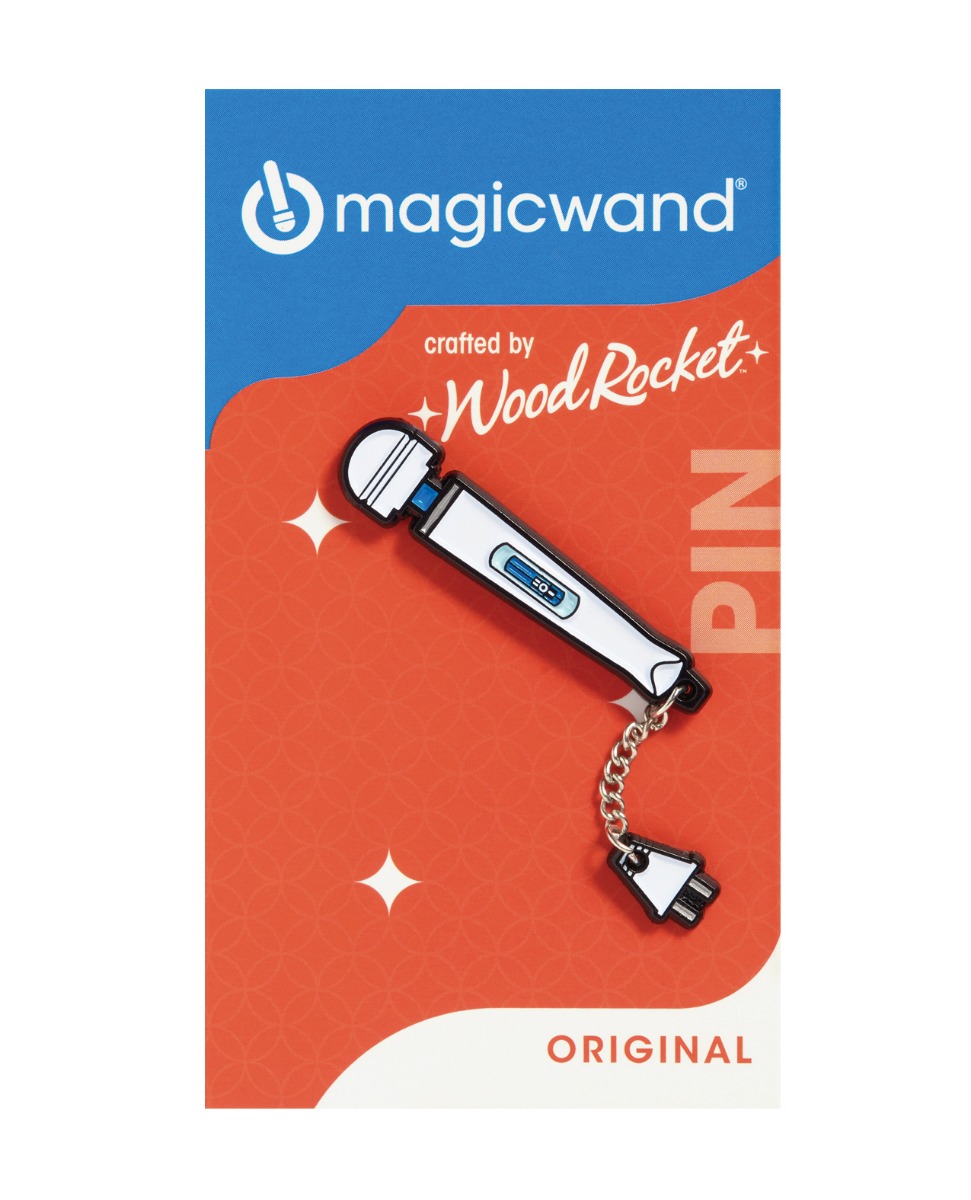 Wood Rocket Magic Wand Original Pin w/Chain
